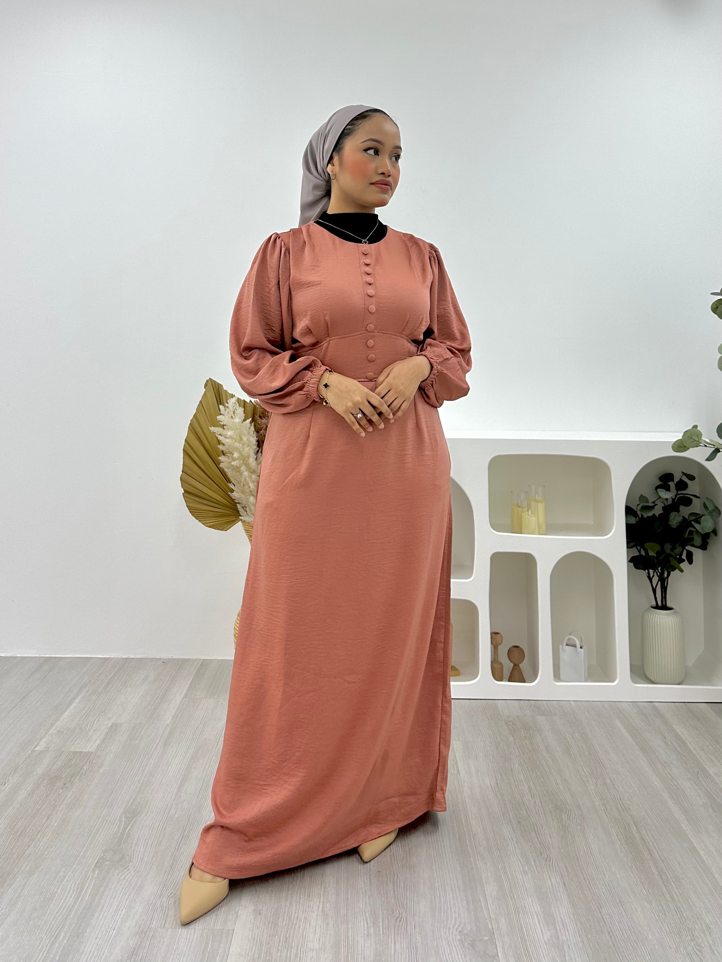 Arabian Crinkle Milkmaid Dress