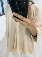 Load image into Gallery viewer, VNeck Zipper Crinkle Satin Top VZCST
