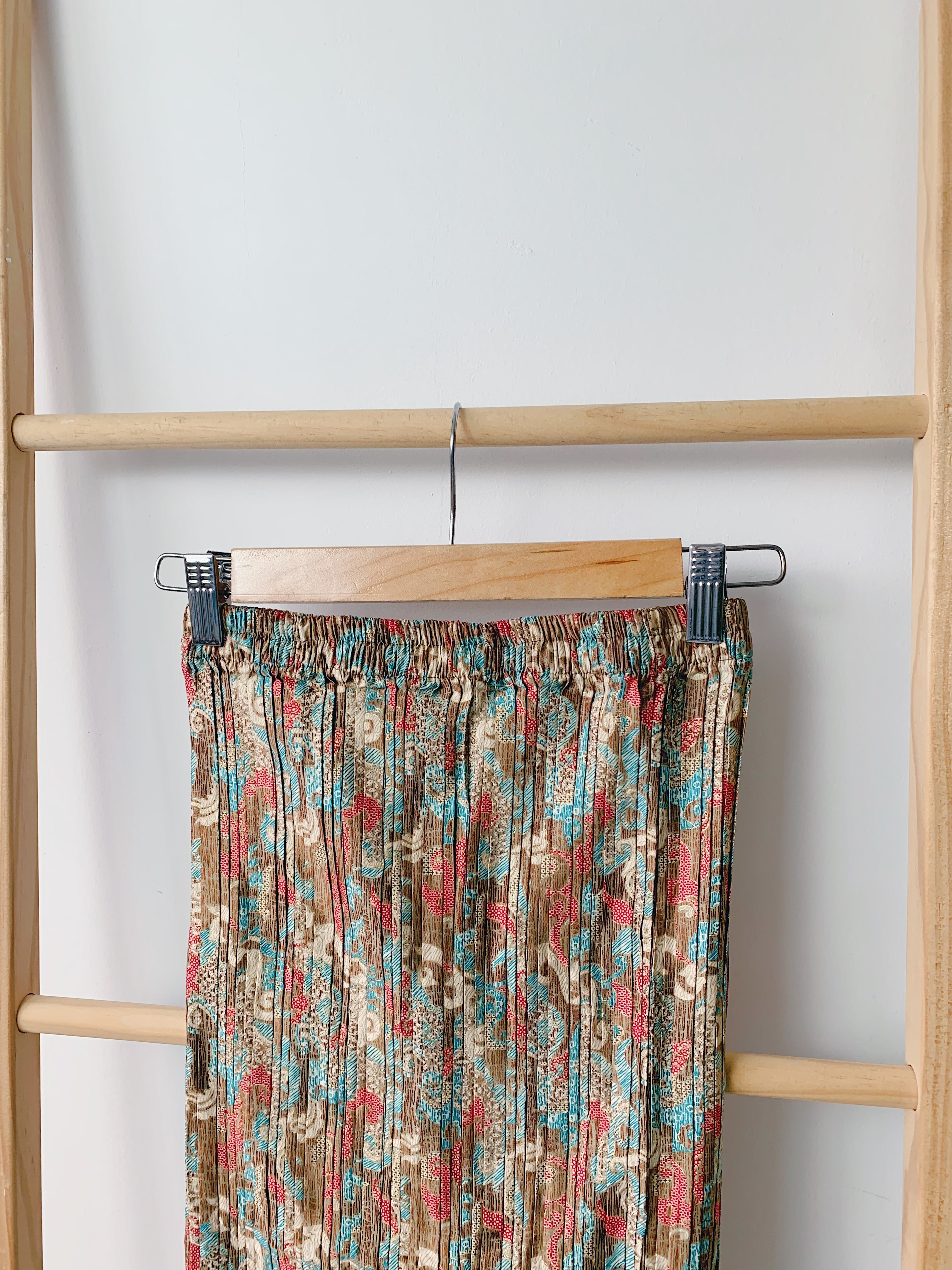 Batik Pleated Skirt - Sea Wave