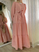 Load image into Gallery viewer, Angel Eyelet Dress Peach
