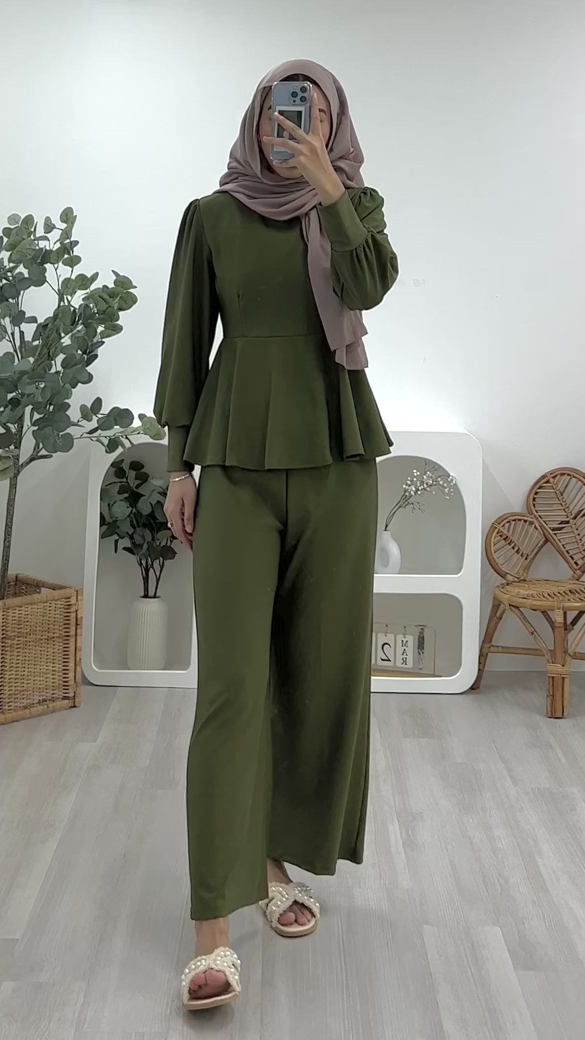 Plain Lara Pants Set