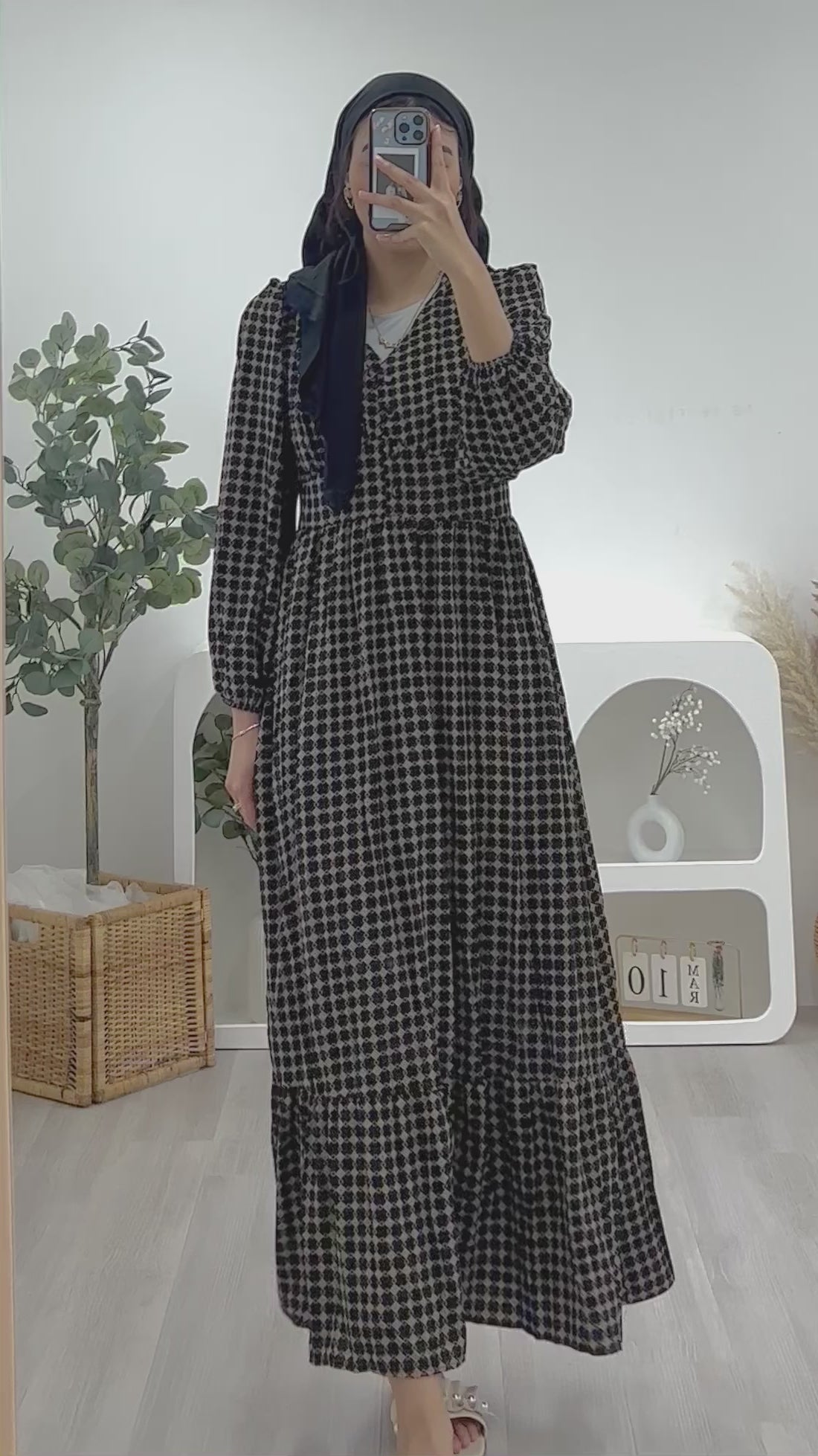 Milkmaid Checkered Maxi Dress MCMD