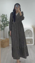 Load and play video in Gallery viewer, Milkmaid Checkered Maxi Dress MCMD