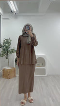 Load and play video in Gallery viewer, Plain Pleated Skirt Set