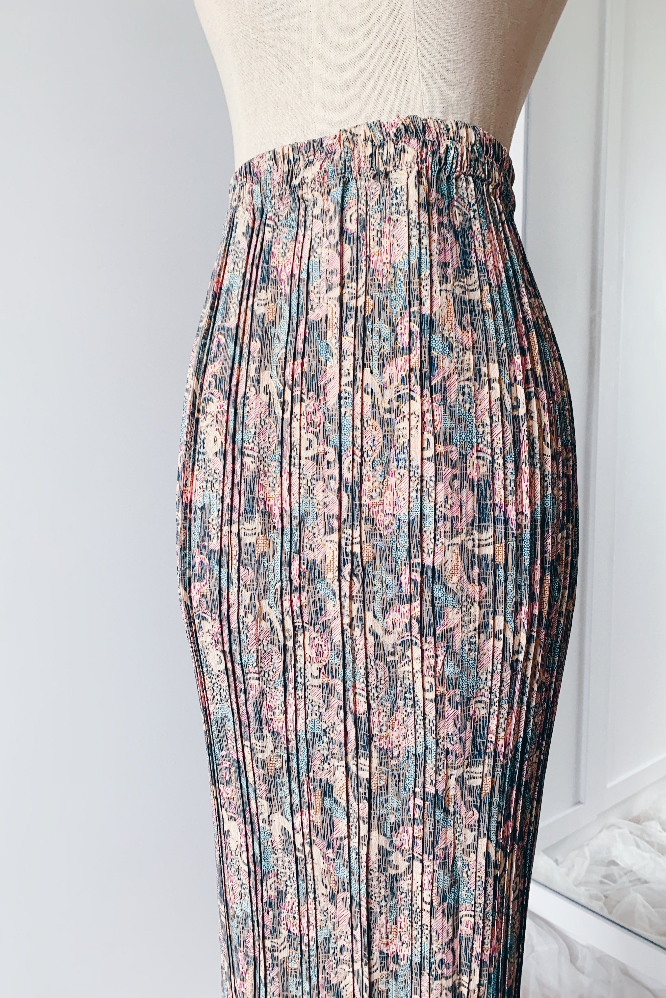 Batik Pleated Skirt - Sea Wave