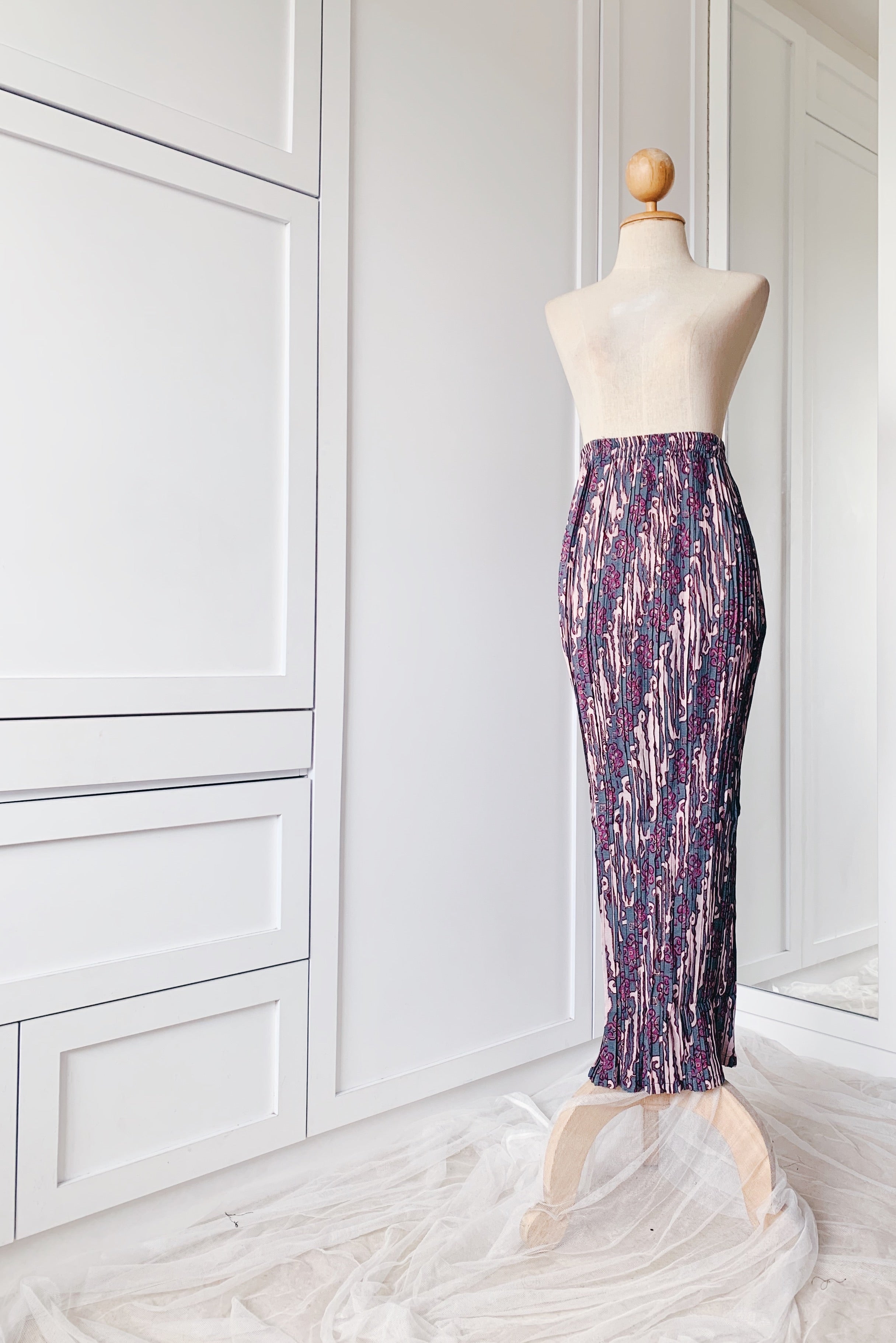 Batik Pleated Skirt - Dual Mono