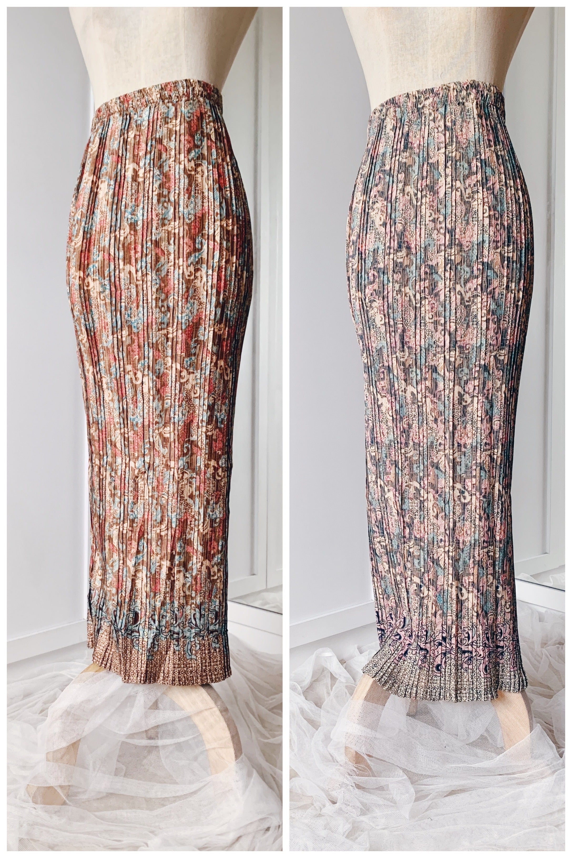 Batik Pleated Skirt - Sea Wave