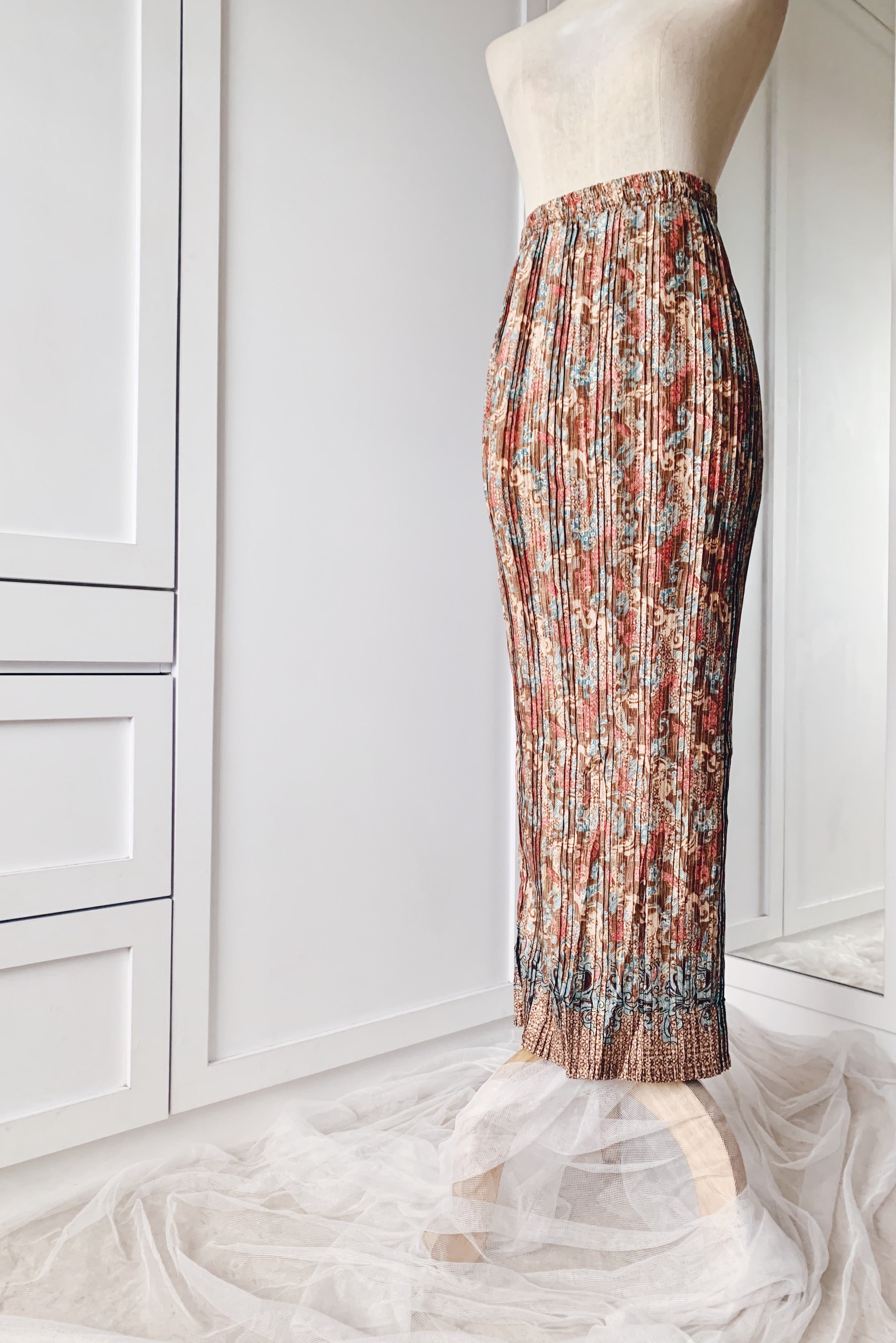 Batik Pleated Skirt - Sea Wave